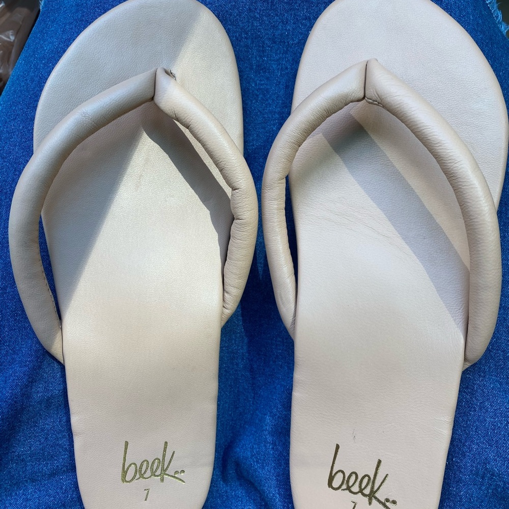 Beek brand Sunbeam Leather Flip Flop Sandal - Picture 5 of 7